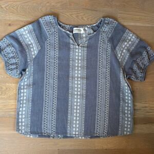 Aventura Belmont Boho Raglan Organic Cotton Blouse Women’s Size XL